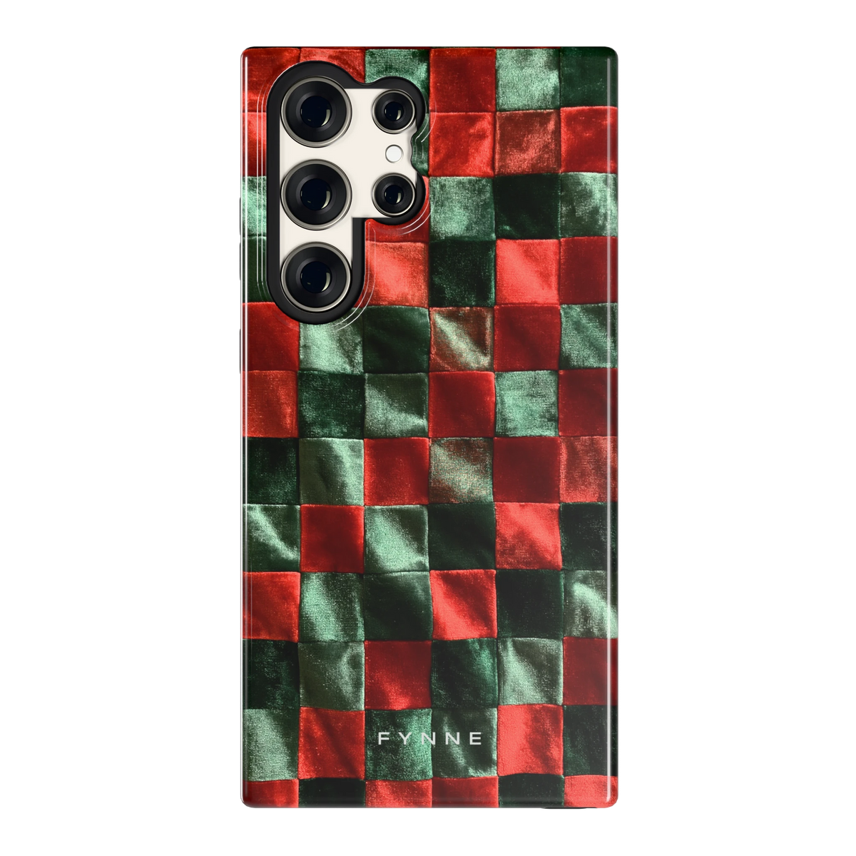 Patchwork met fluweellook hoesje voor Galaxy S23 Ultra, achterkant