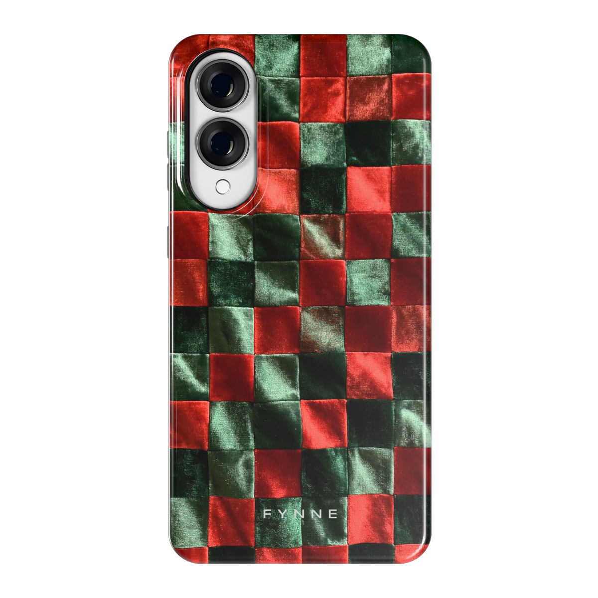 Patchwork met fluweellook hoesje voor Galaxy S25 Edge, achterkant