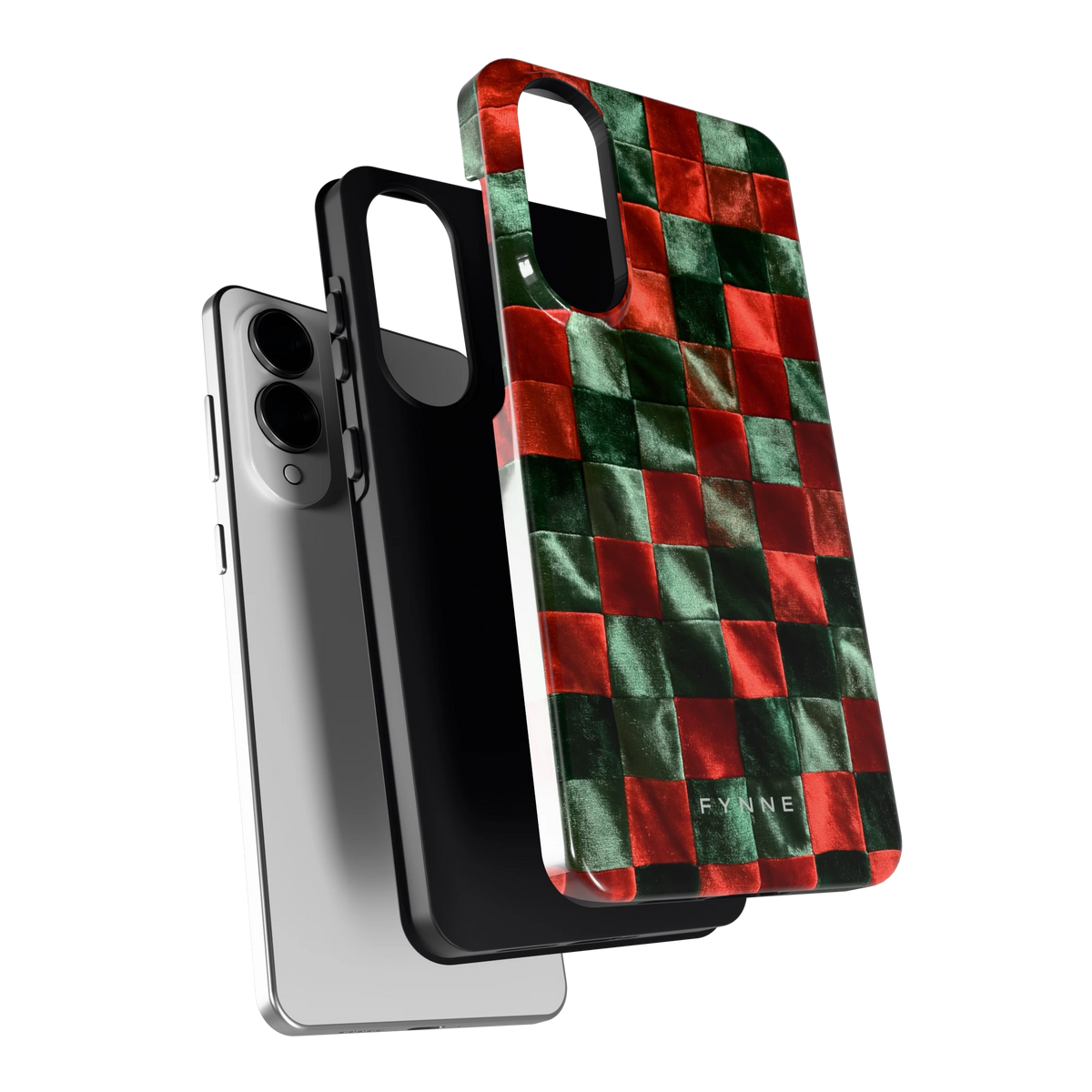 Patchwork met fluweellook hoesje voor Galaxy S25 Edge, los van de telefoon