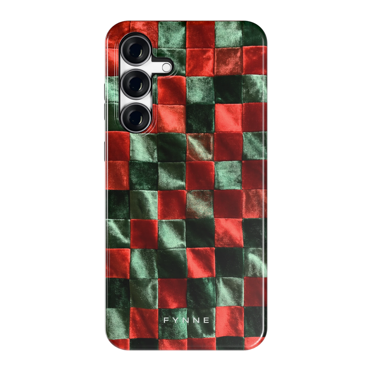 Patchwork met fluweellook hoesje voor Galaxy S25 FE, achterkant