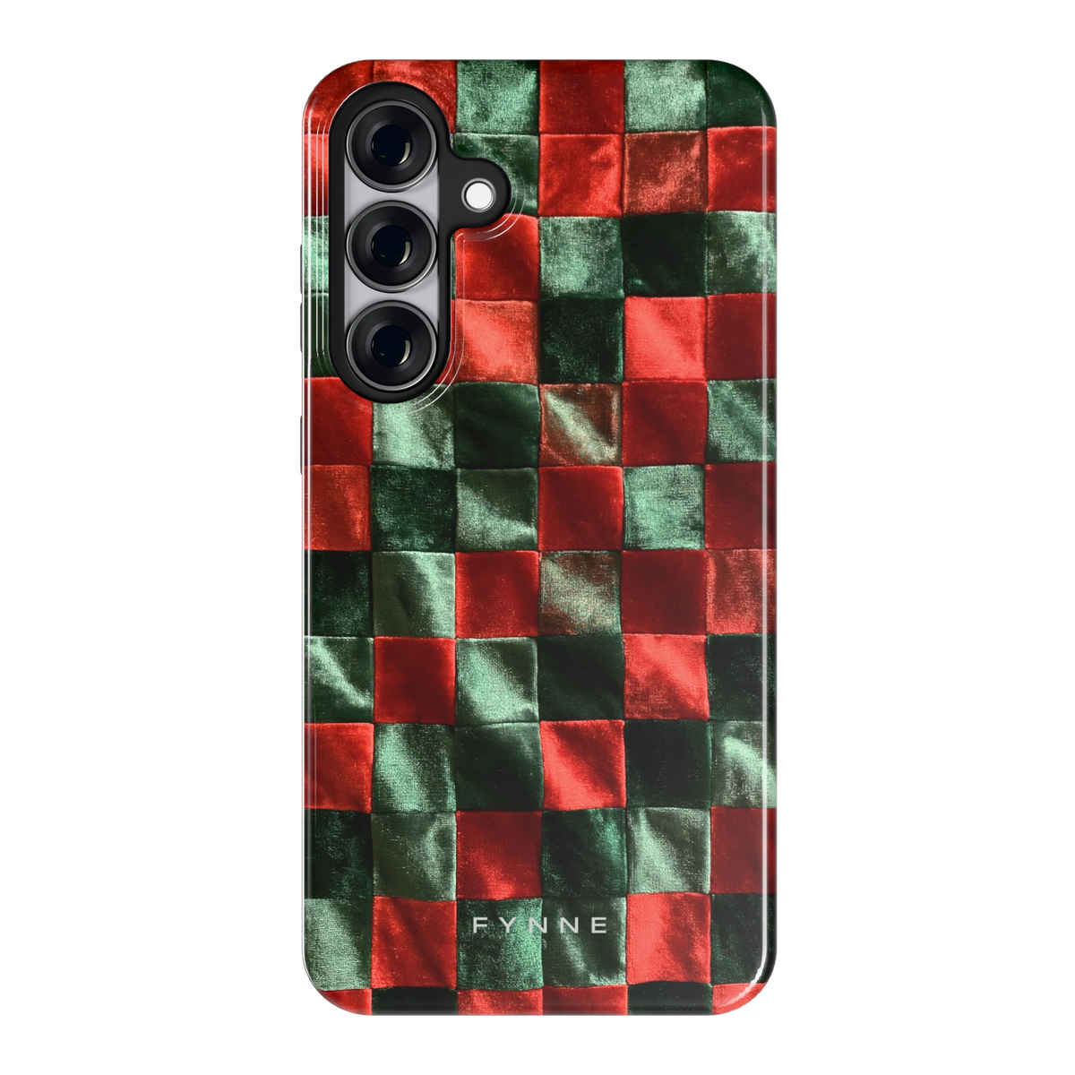 Patchwork met fluweellook hoesje voor Galaxy S25+, achterkant