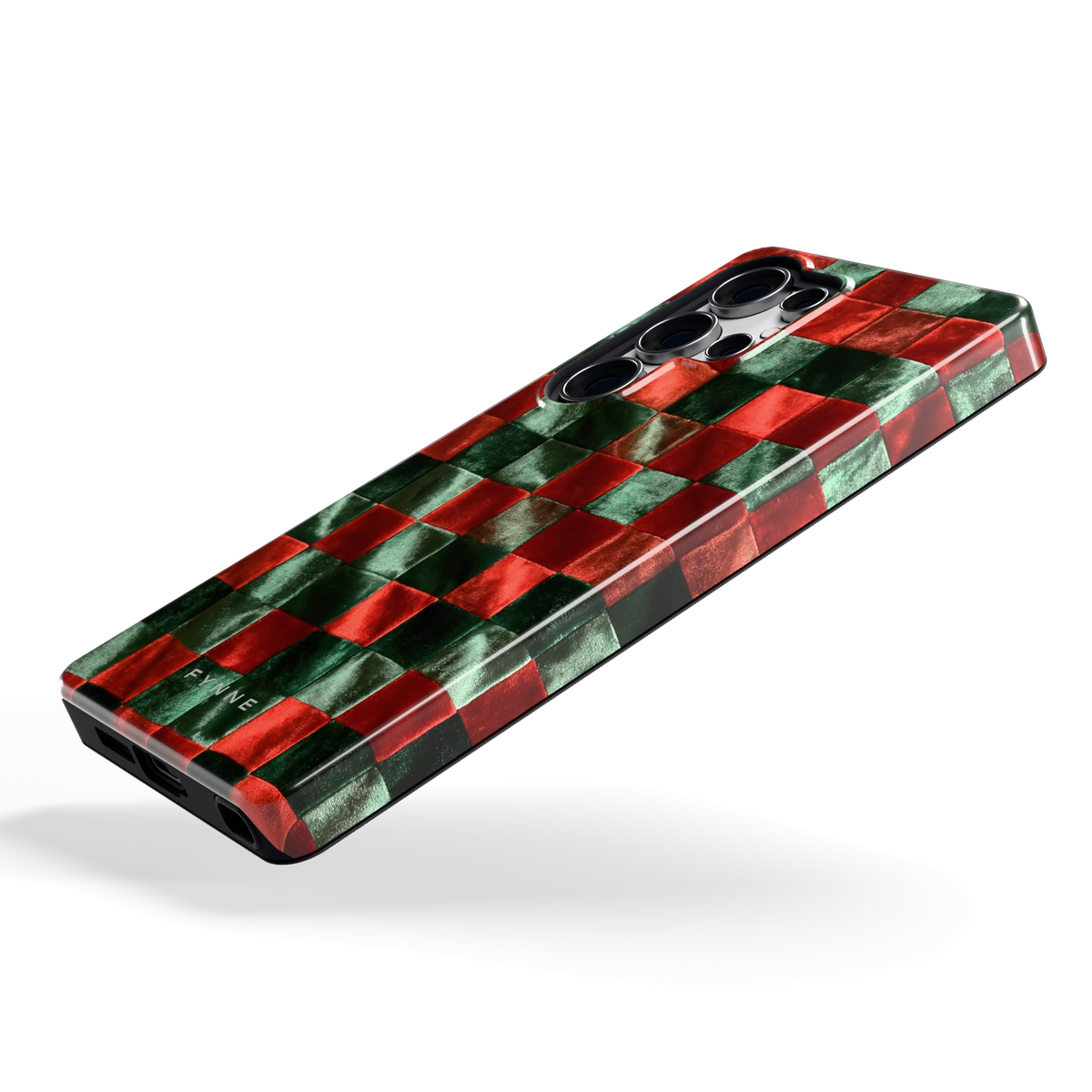 Patchwork met fluweellook hoesje voor Galaxy S25 Ultra, schuin