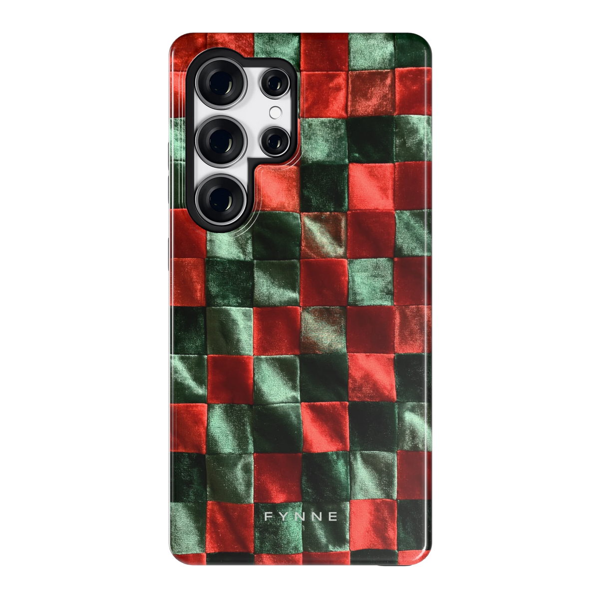Patchwork met fluweellook hoesje voor Galaxy S25 Ultra, achterkant