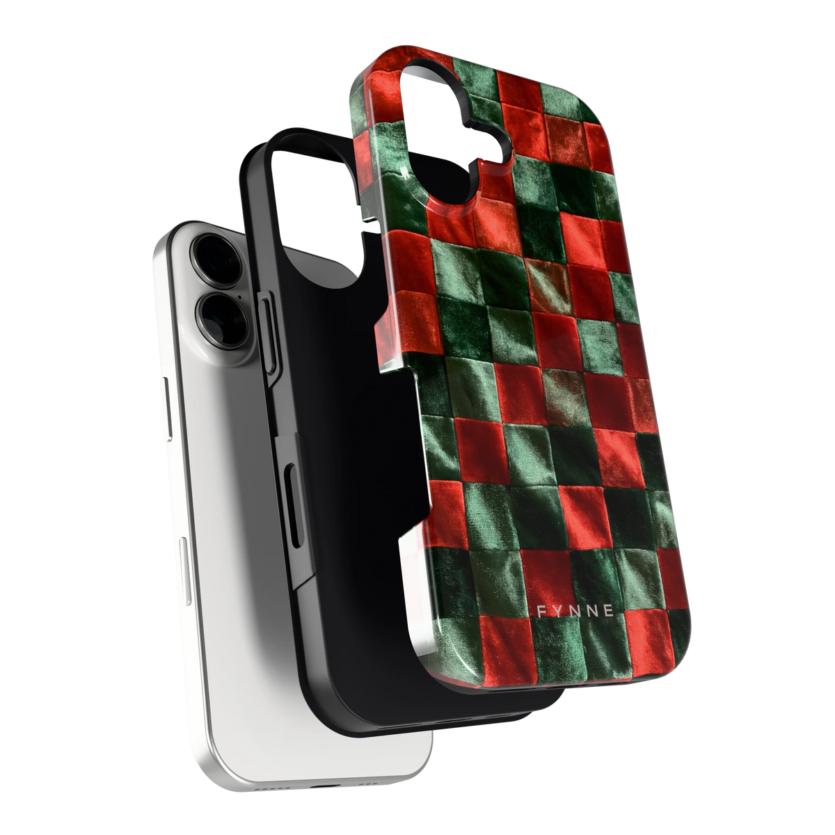 Patchwork met fluweellook hoesje voor iPhone 17, los van de telefoon