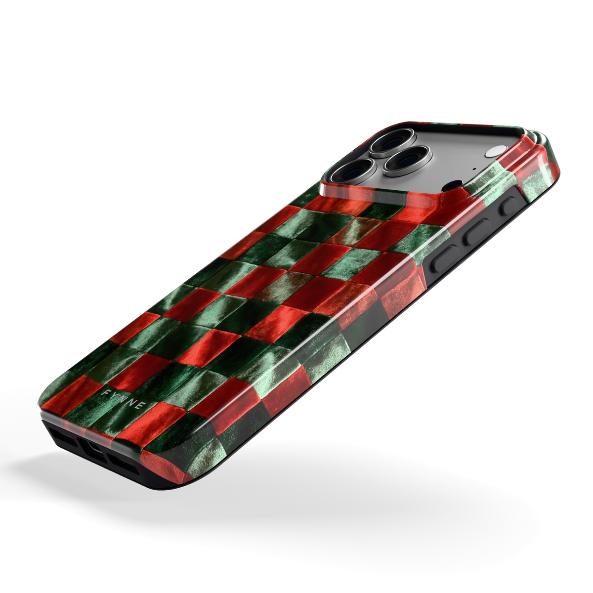 Patchwork met fluweellook hoesje voor iPhone 18 Pro Max, schuin