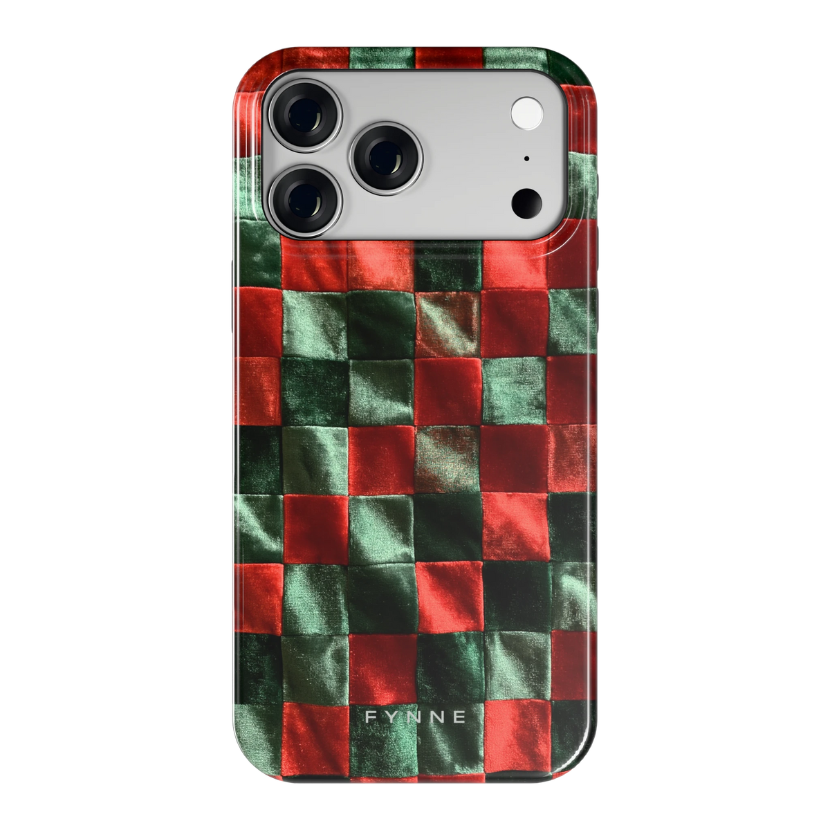 Patchwork met fluweellook hoesje voor iPhone 18 Pro Max, achterkant