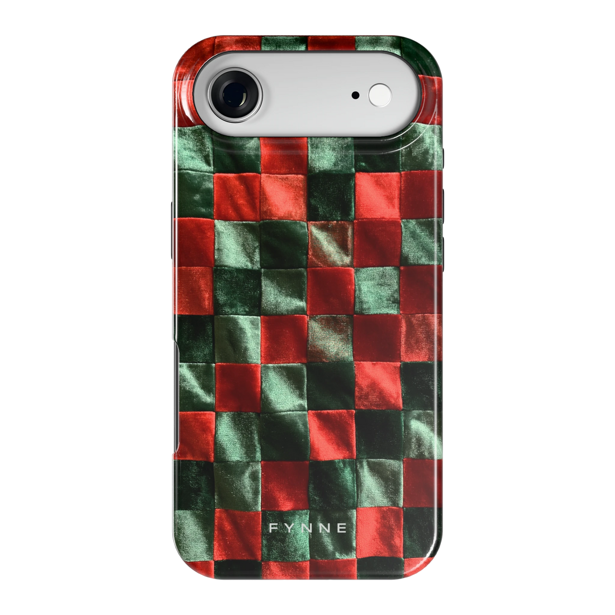 Patchwork met fluweellook hoesje voor iPhone Air, achterkant
