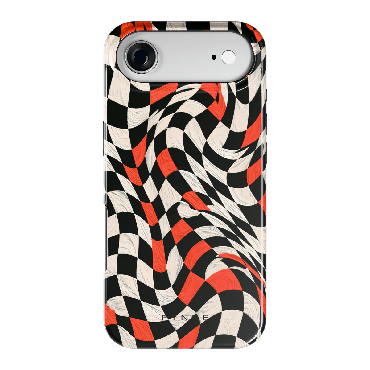 Kronkelend dambord hoesje voor iPhone Air, achterkant