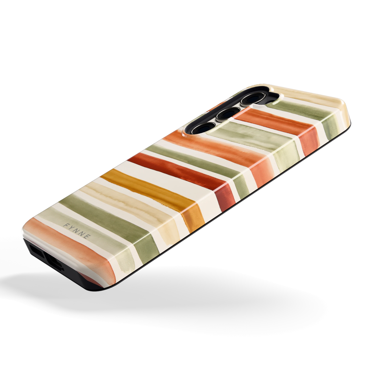 Aquarelstrepen hoesje voor Galaxy S23, schuin