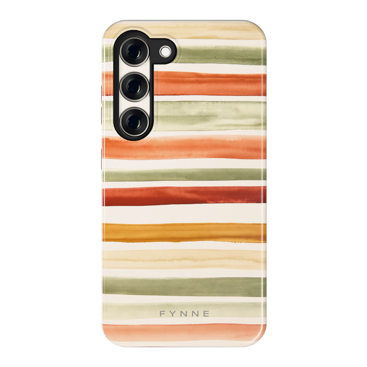 Aquarelstrepen hoesje voor Galaxy S23, achterkant