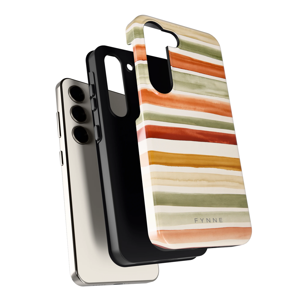Aquarelstrepen hoesje voor Galaxy S23, los van de telefoon