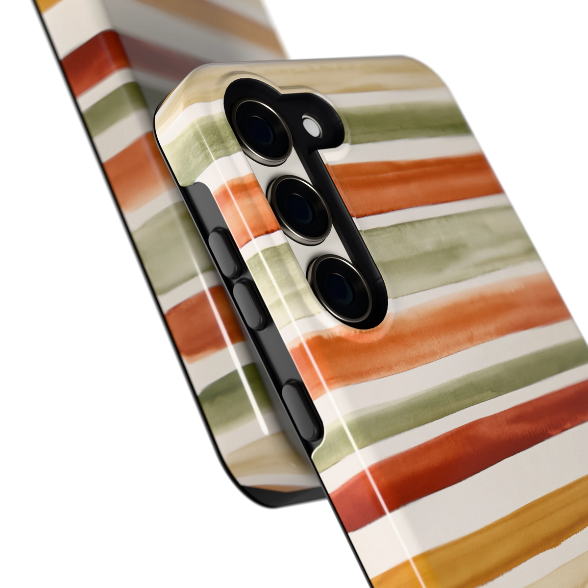 Aquarelstrepen hoesje voor Galaxy S23, close-up