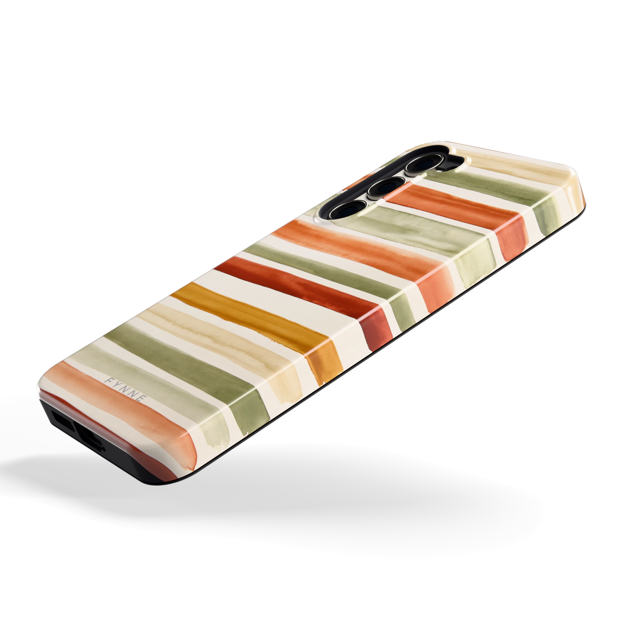 Aquarelstrepen hoesje voor Galaxy S23+, schuin