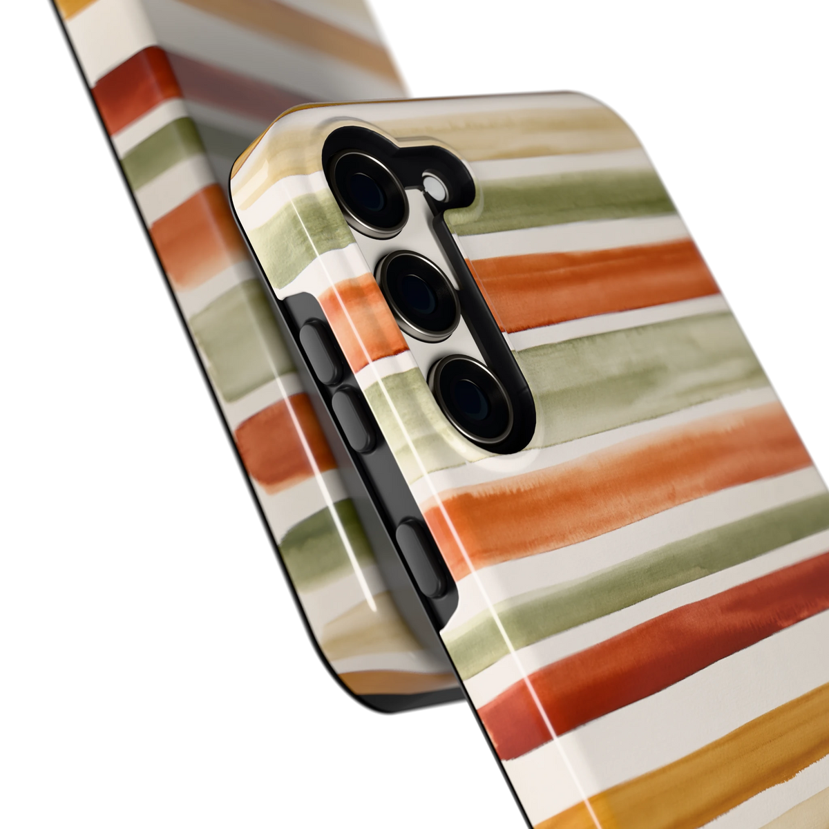 Aquarelstrepen hoesje voor Galaxy S23+, close-up