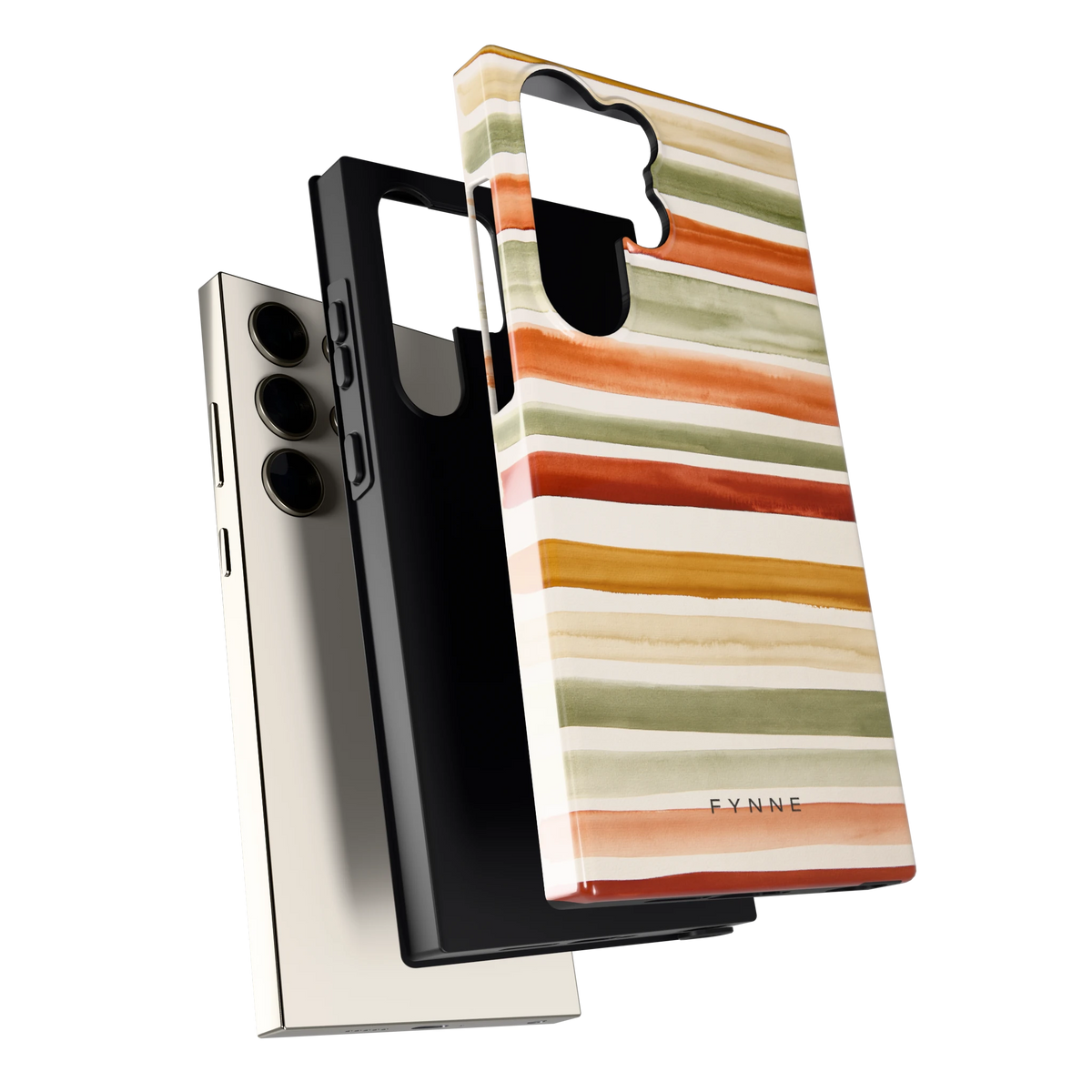Aquarelstrepen hoesje voor Galaxy S23 Ultra, los van de telefoon