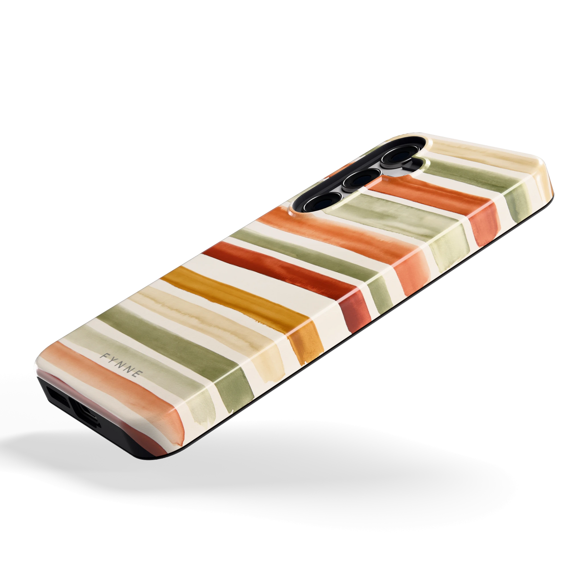 Aquarelstrepen hoesje voor Galaxy S24, schuin