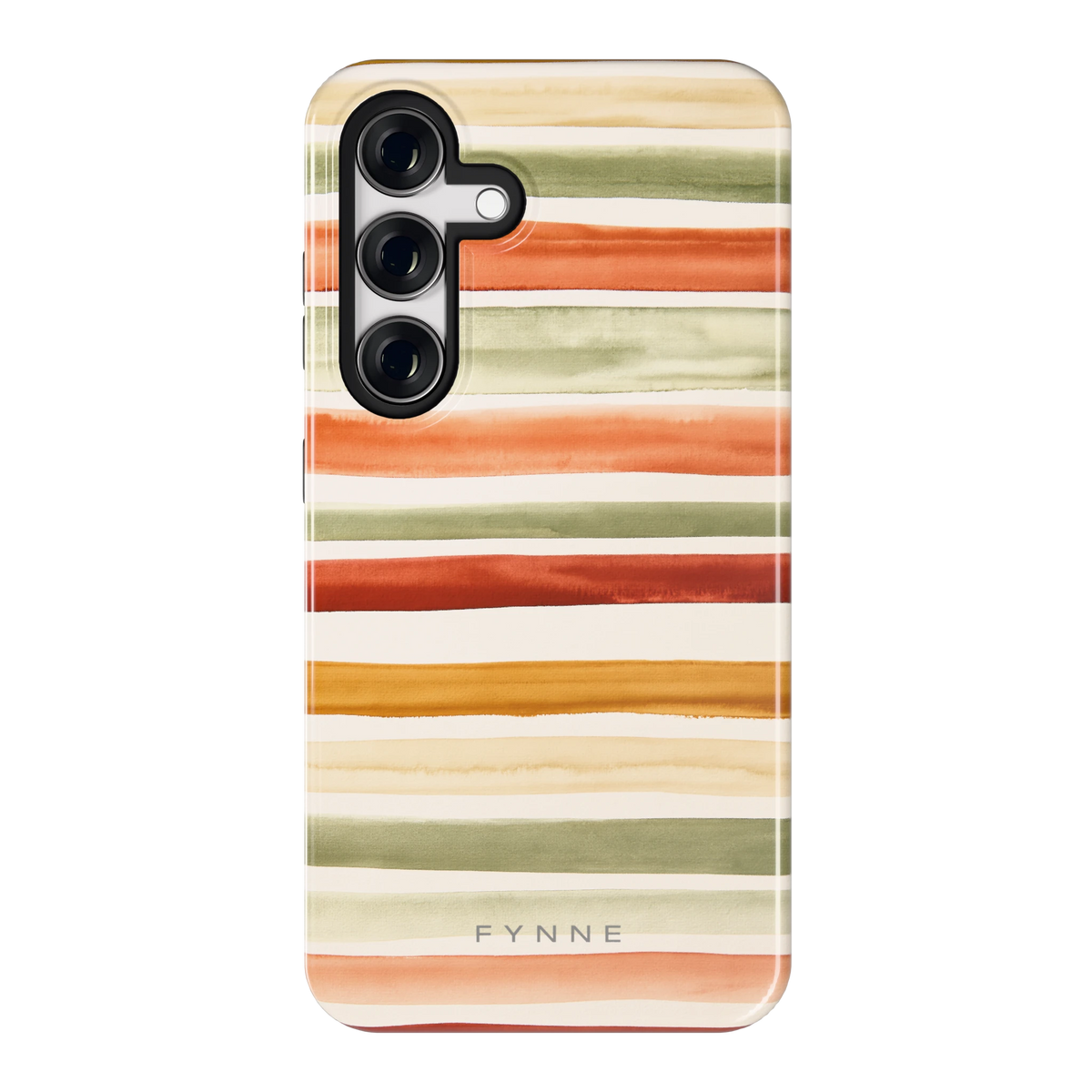 Aquarelstrepen hoesje voor Galaxy S24, achterkant