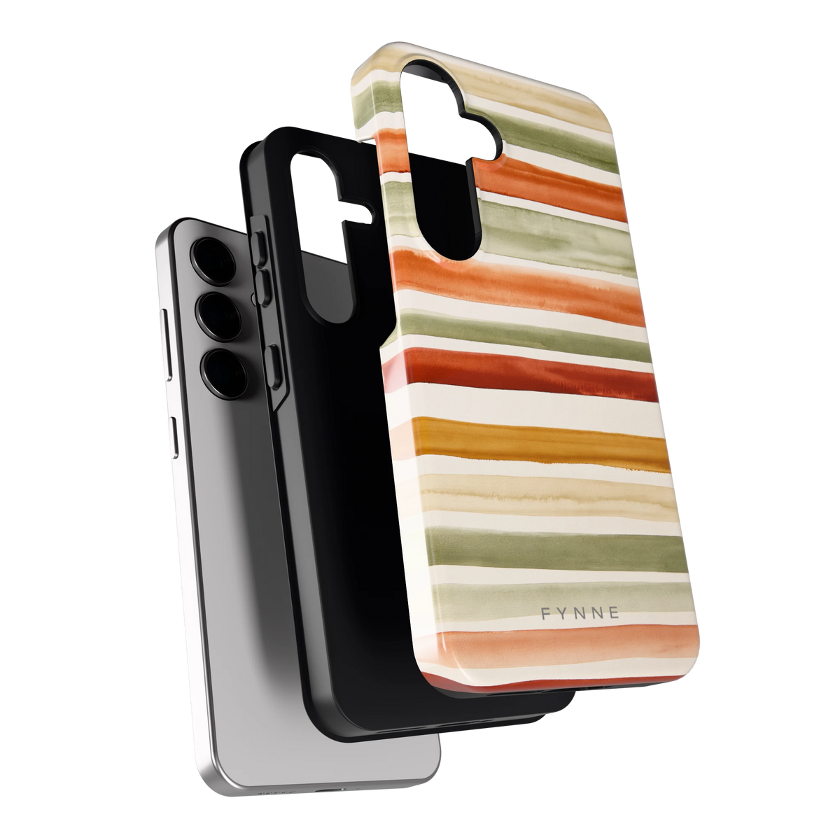Aquarelstrepen hoesje voor Galaxy S24, los van de telefoon