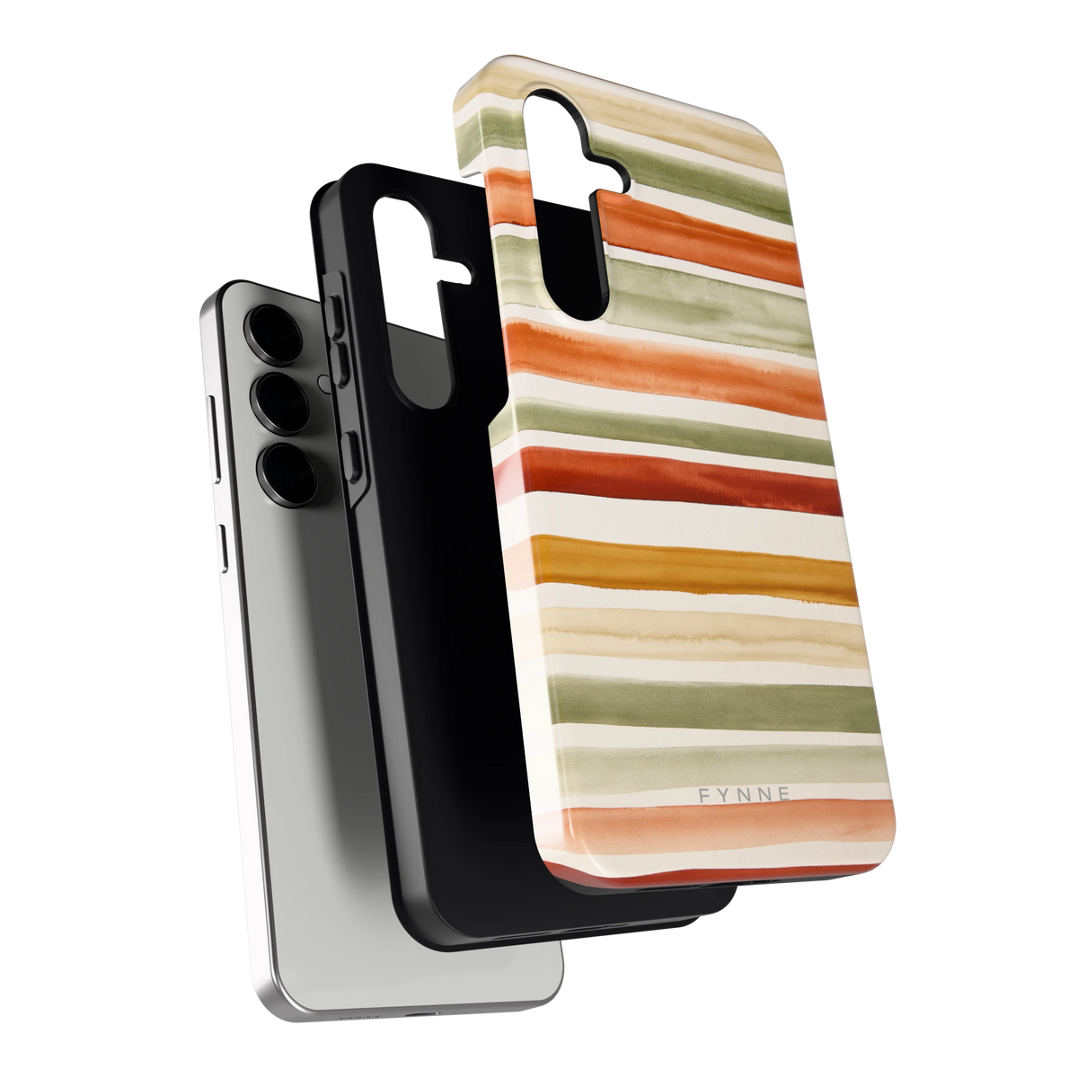 Aquarelstrepen hoesje voor Galaxy S24 FE, los van de telefoon