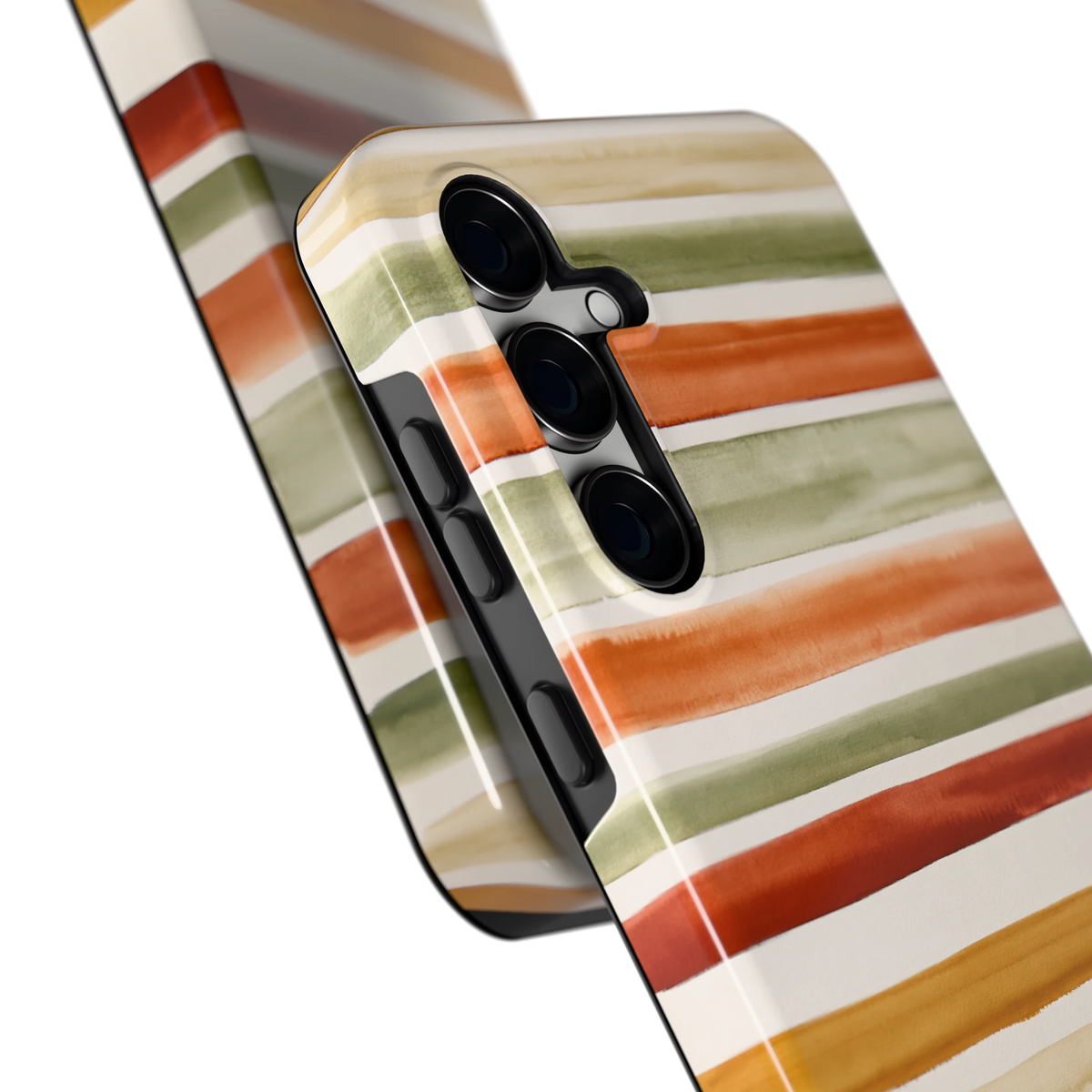 Aquarelstrepen hoesje voor Galaxy S24 FE, close-up