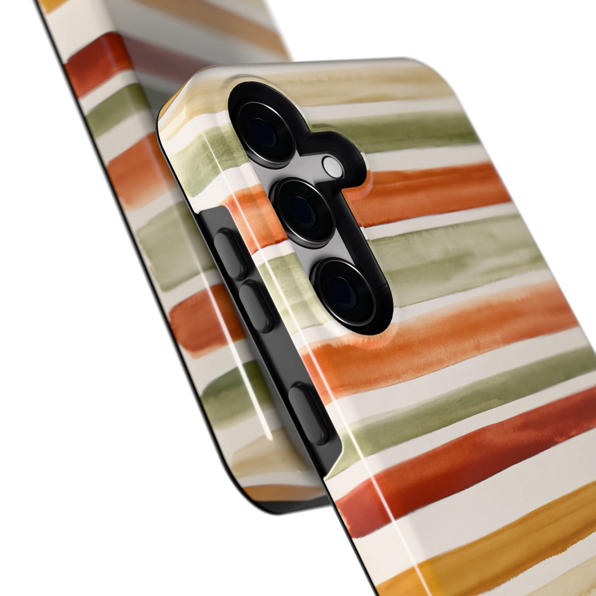 Aquarelstrepen hoesje voor Galaxy S24, close-up