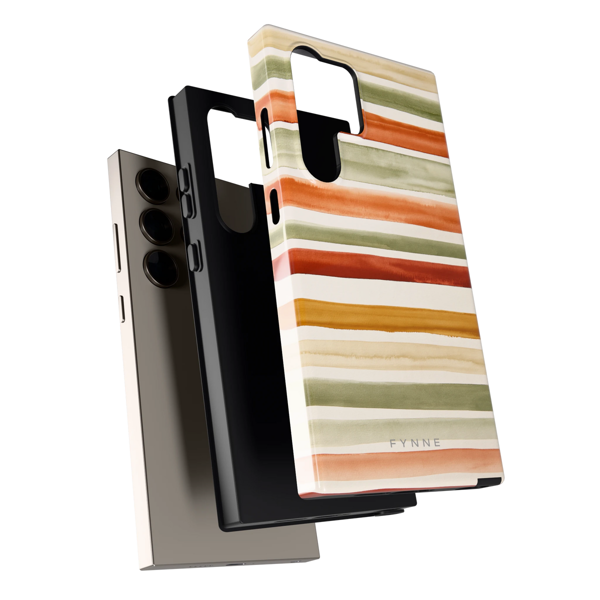 Aquarelstrepen hoesje voor Galaxy S24 Ultra, los van de telefoon