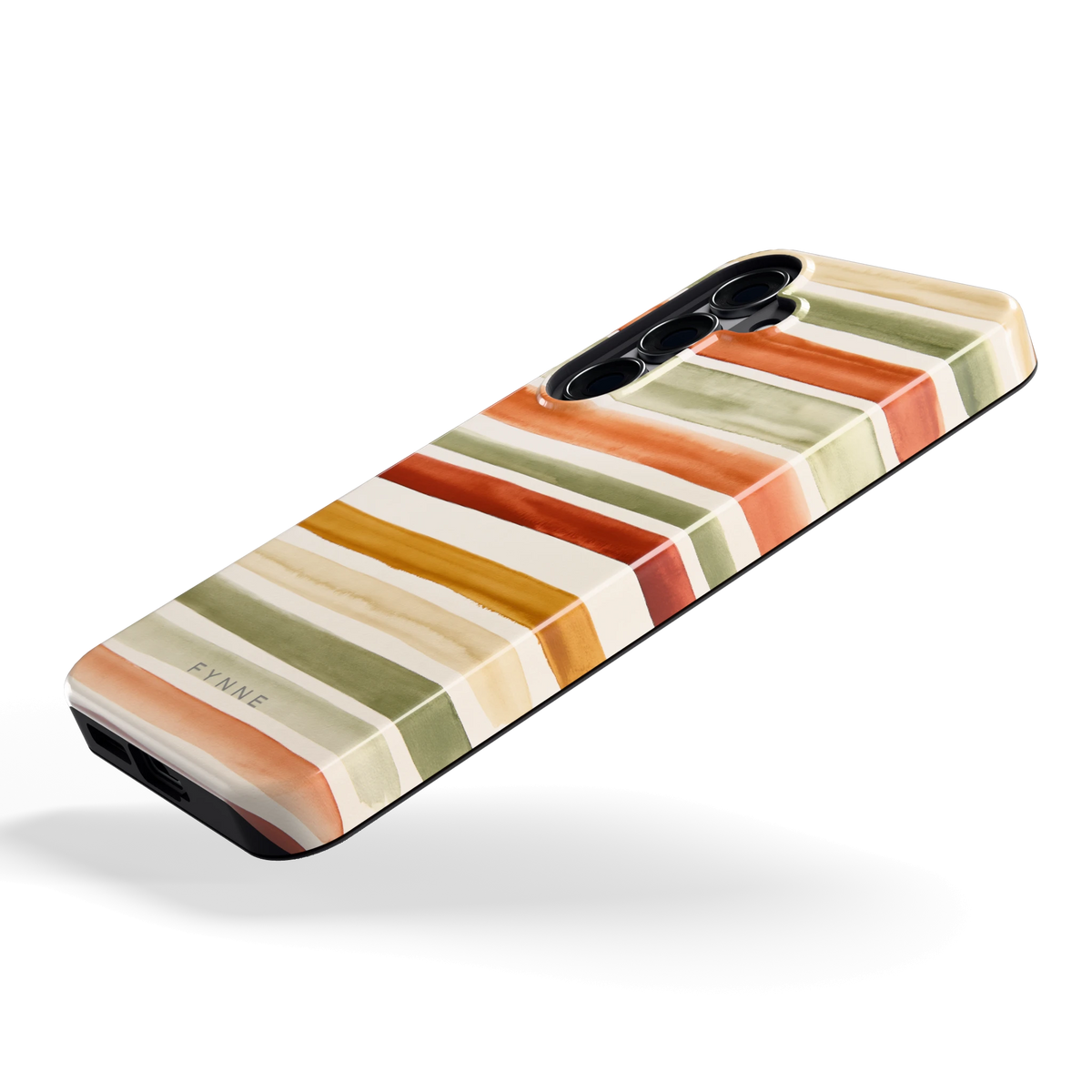 Aquarelstrepen hoesje voor Galaxy S25, schuin