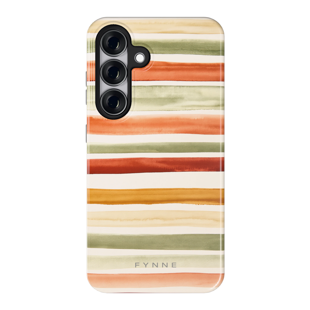 Aquarelstrepen hoesje voor Galaxy S25, achterkant