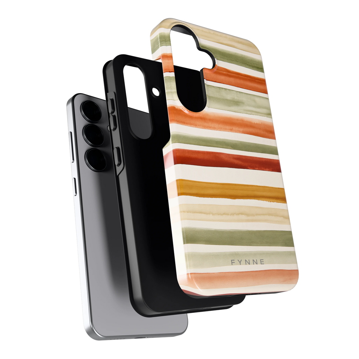 Aquarelstrepen hoesje voor Galaxy S25, los van de telefoon