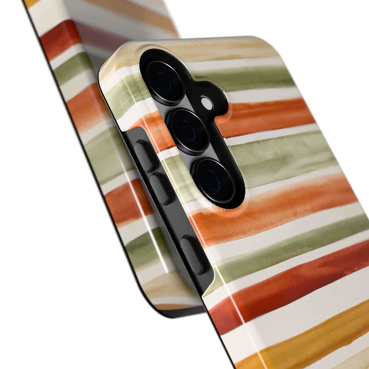 Aquarelstrepen hoesje voor Galaxy S25, close-up