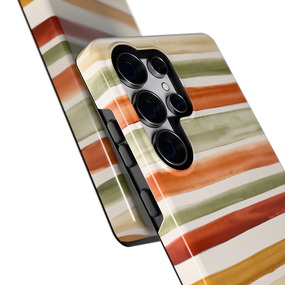Aquarelstrepen hoesje voor Galaxy S25 Ultra, close-up