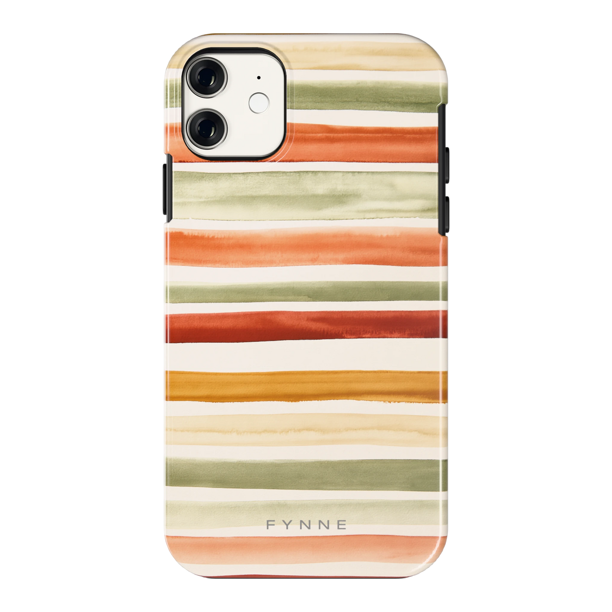 Aquarelstrepen hoesje voor iPhone 11, achterkant