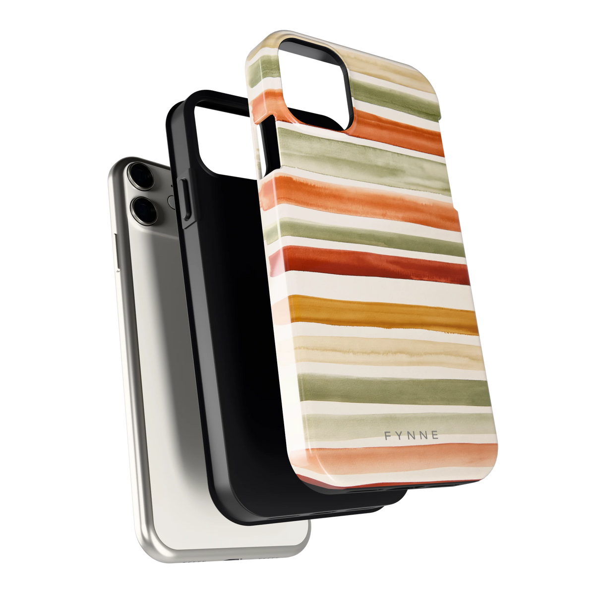 Aquarelstrepen hoesje voor iPhone 11, los van de telefoon