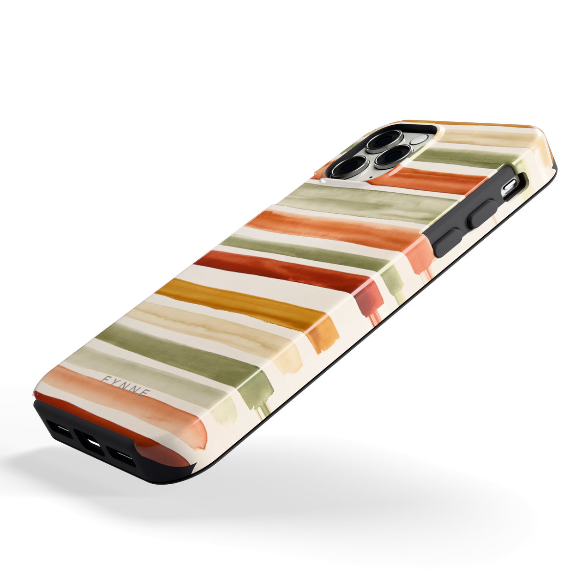Aquarelstrepen hoesje voor iPhone 11 Pro, schuin