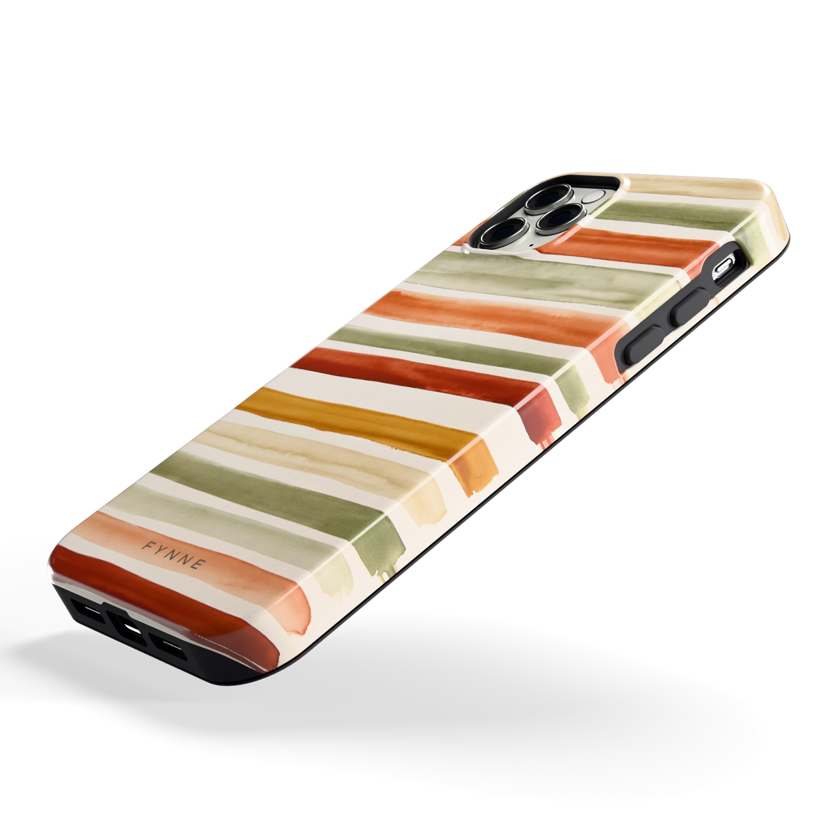 Aquarelstrepen hoesje voor iPhone 11 Pro Max, schuin