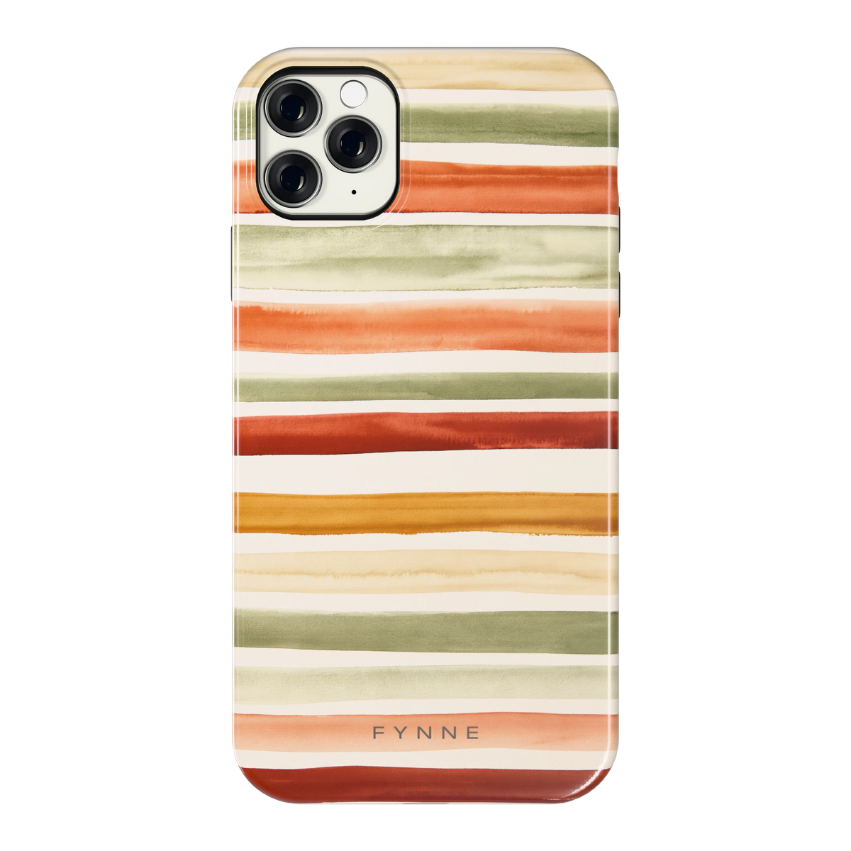 Aquarelstrepen hoesje voor iPhone 11 Pro Max, achterkant