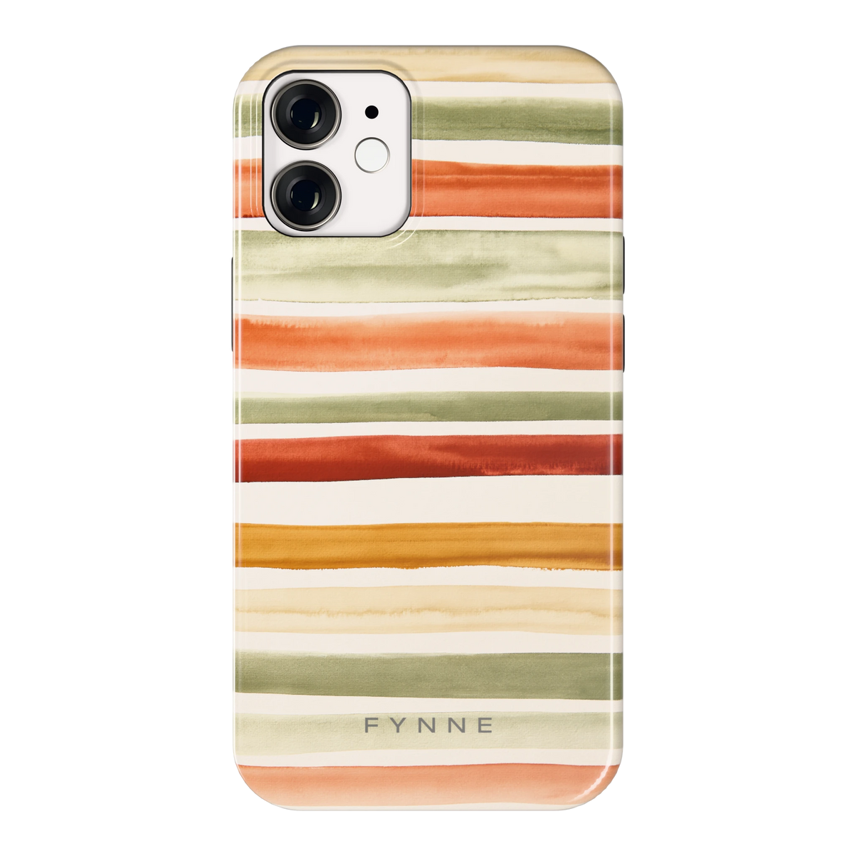 Aquarelstrepen hoesje voor iPhone 12 mini, achterkant