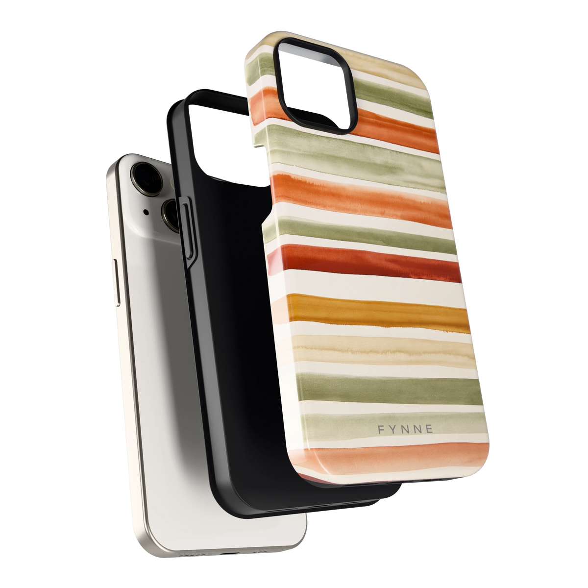 Aquarelstrepen hoesje voor iPhone 13, los van de telefoon