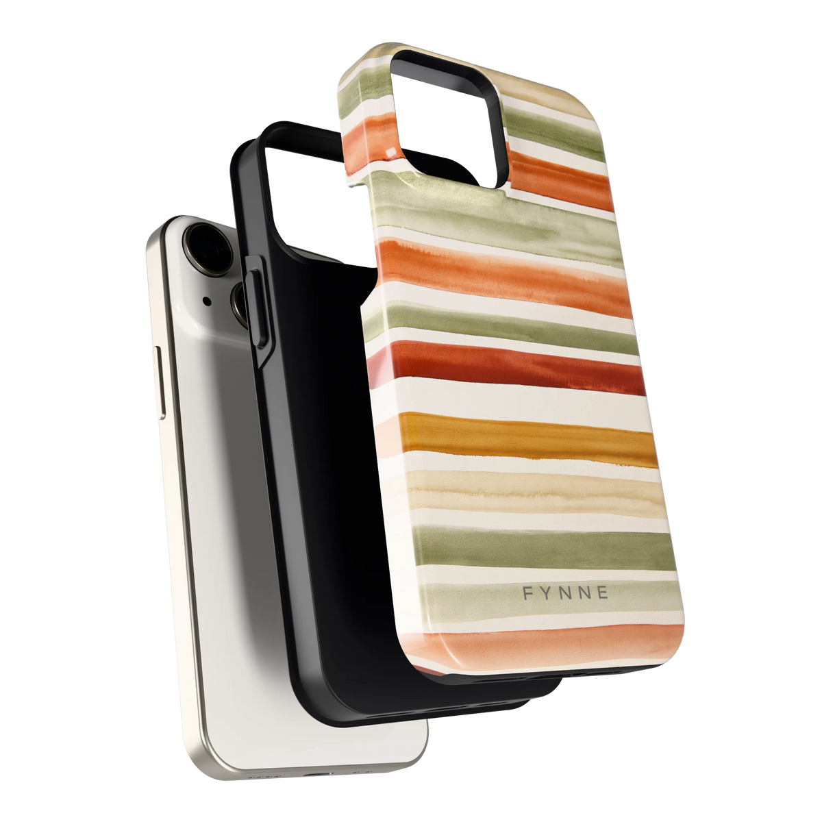 Aquarelstrepen hoesje voor iPhone 13 mini, los van de telefoon