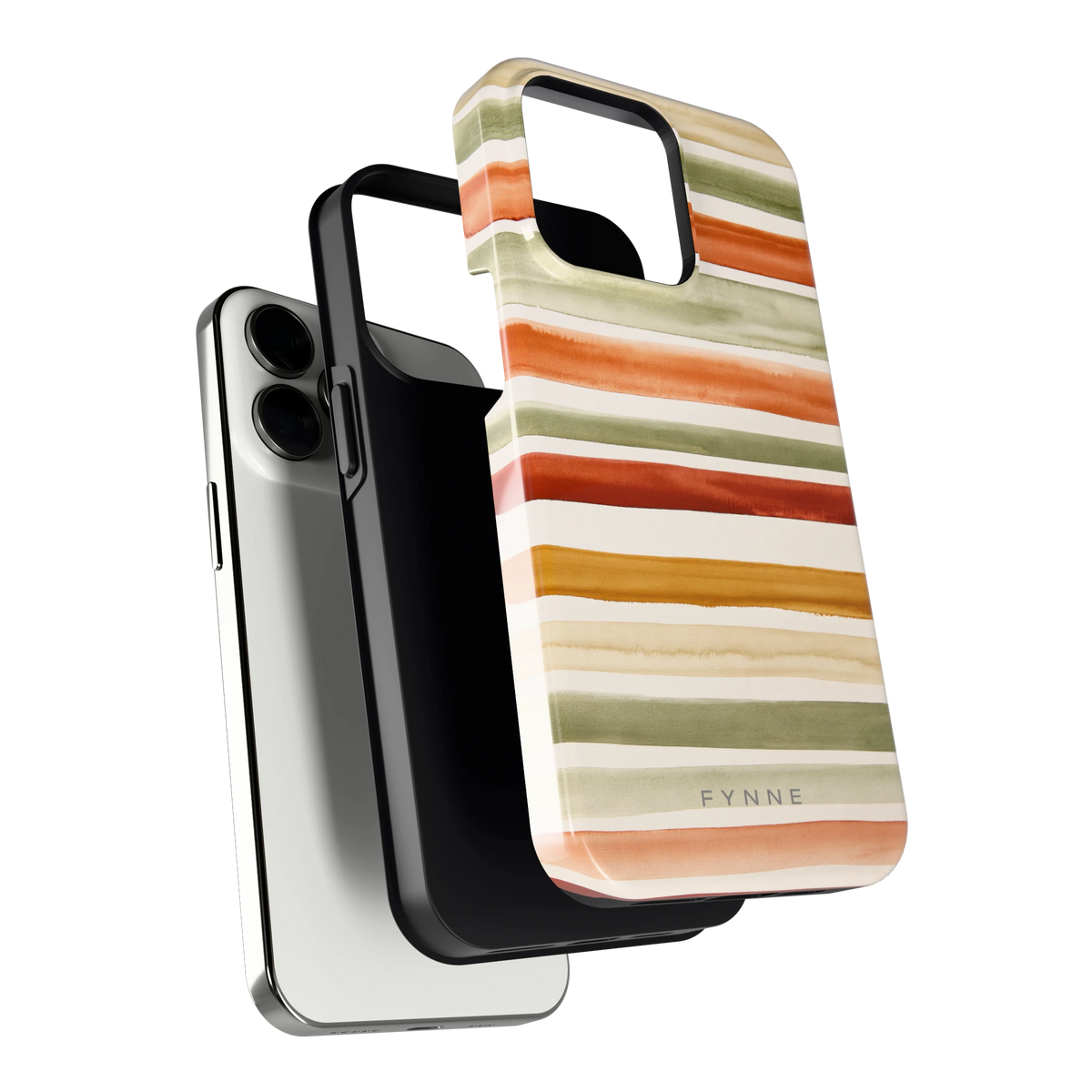 Aquarelstrepen hoesje voor iPhone 13 Pro, los van de telefoon