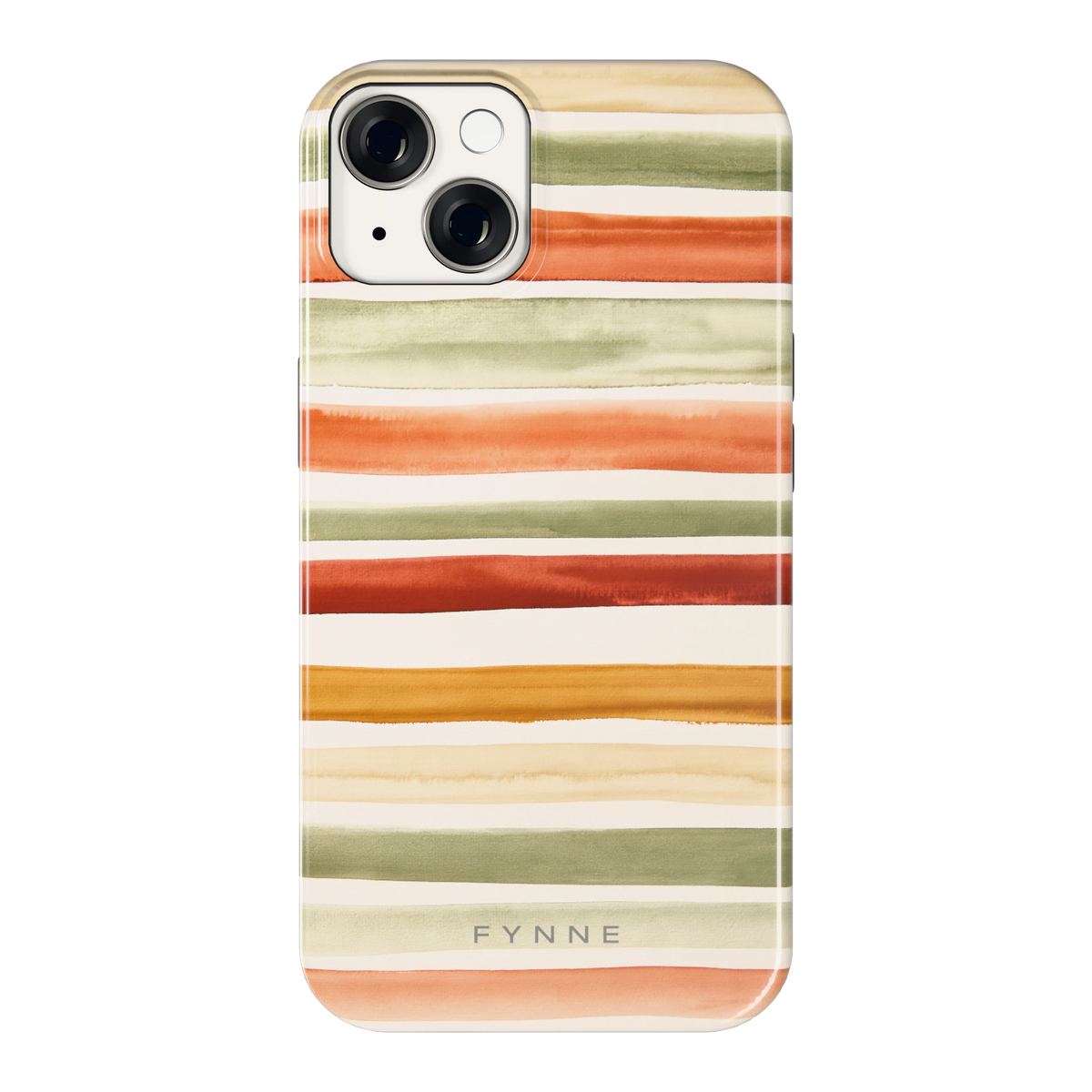 Aquarelstrepen hoesje voor iPhone 14, achterkant