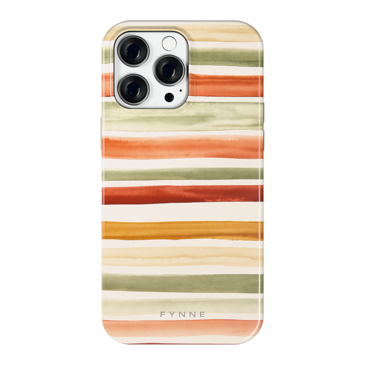 Aquarelstrepen hoesje voor iPhone 14 Pro Max, achterkant