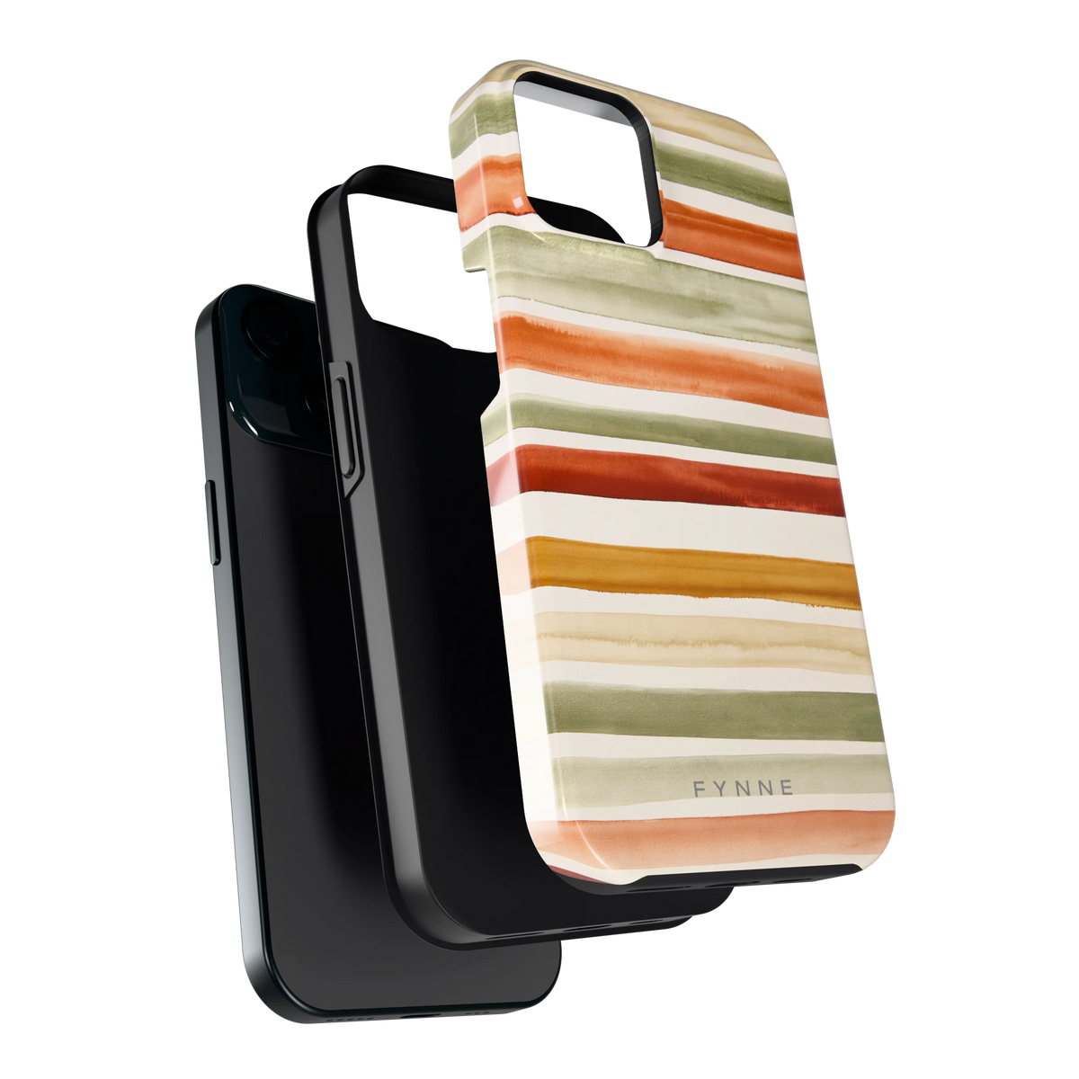 Aquarelstrepen hoesje voor iPhone 15, los van de telefoon