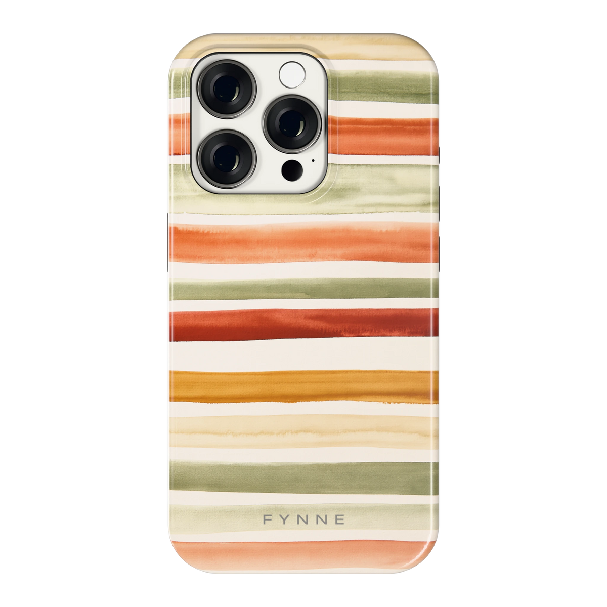 Aquarelstrepen hoesje voor iPhone 15 Pro, achterkant