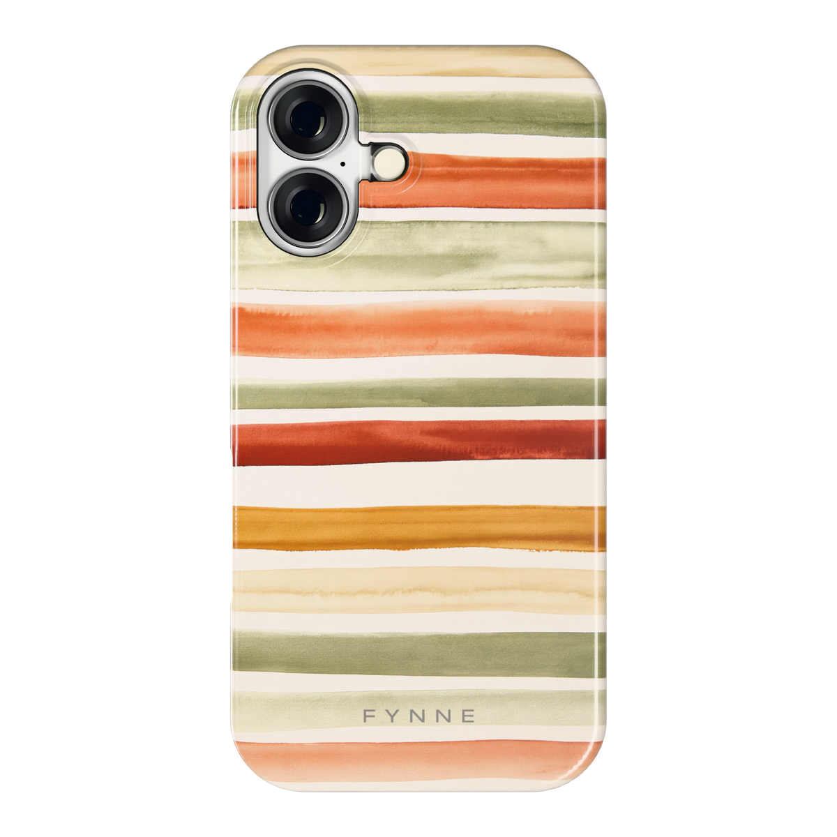 Aquarelstrepen hoesje voor iPhone 16, achterkant
