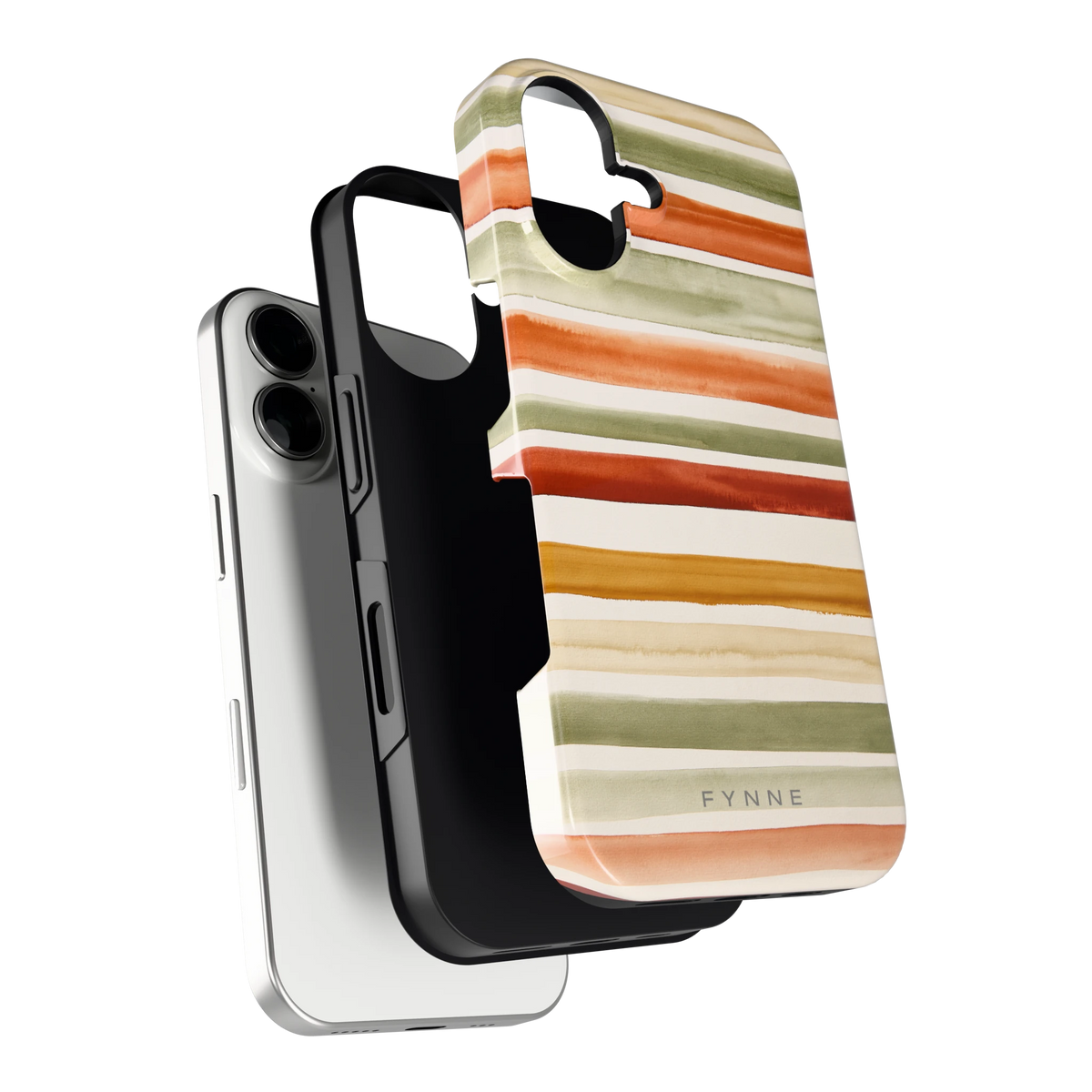 Aquarelstrepen hoesje voor iPhone 16, los van de telefoon