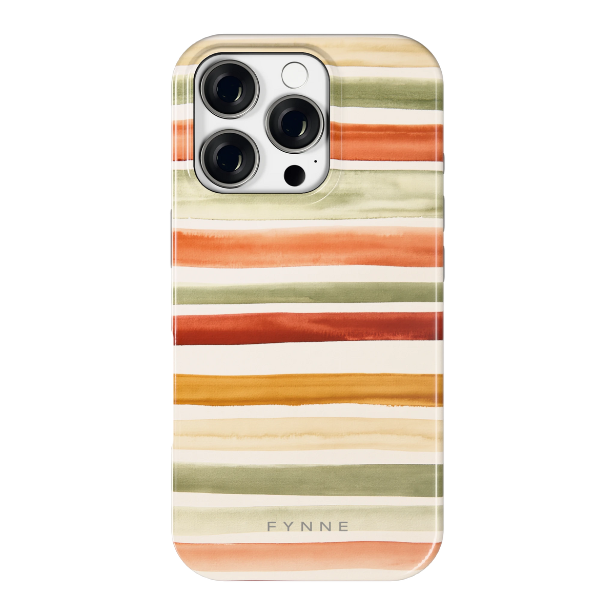 Aquarelstrepen hoesje voor iPhone 16 Pro, achterkant