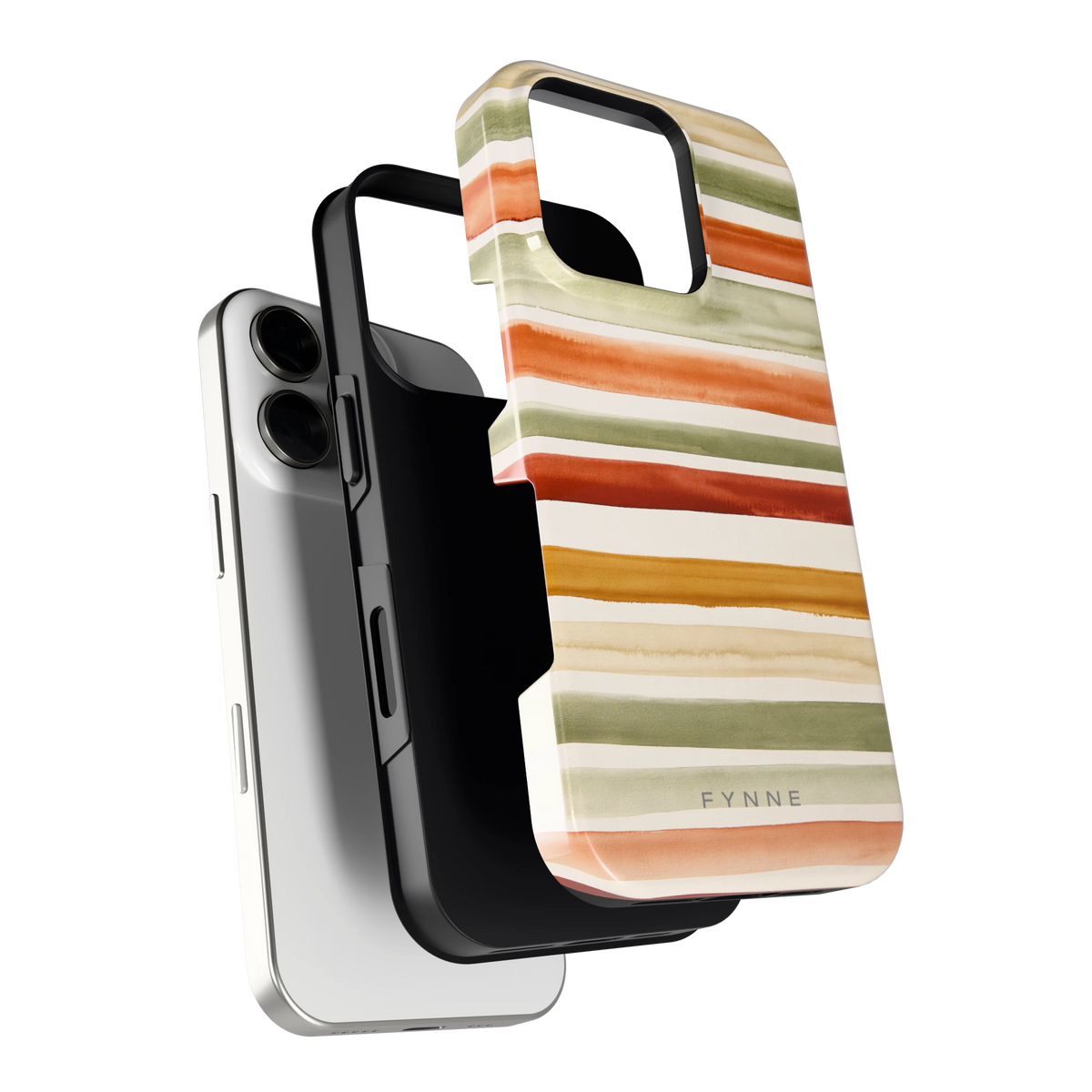 Aquarelstrepen hoesje voor iPhone 16 Pro, los van de telefoon