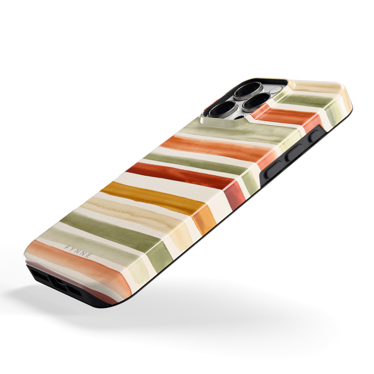 Aquarelstrepen hoesje voor iPhone 16 Pro Max, schuin