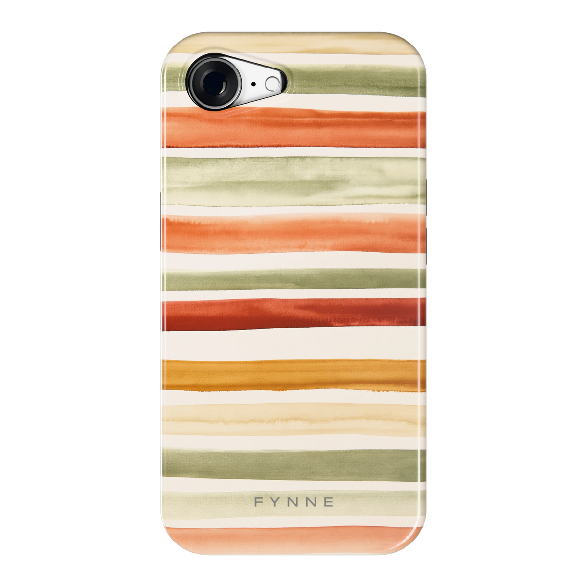 Aquarelstrepen hoesje voor iPhone 16e, achterkant